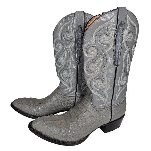 Sedona West Vintage Women's Western Gray Alligator Leather Boots 9D - Picture 3 of 16